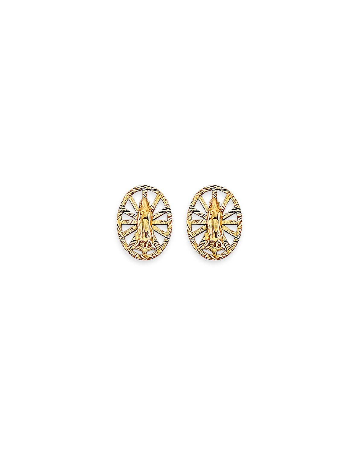 14K Yellow Gold Guadlupe Stud Earrings with Screw Back (ST-0845)