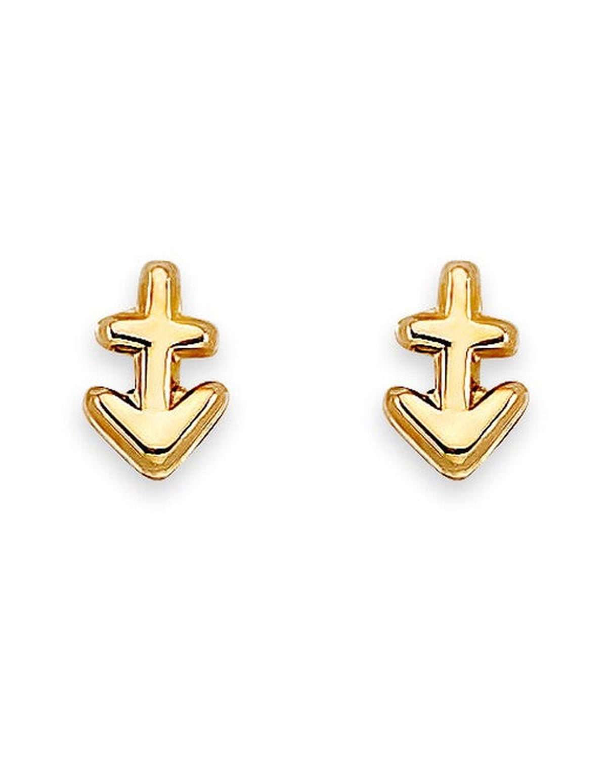 14K Yellow Gold Zodiac-Sagittarius Stud Earrings with Screw Back (ST-0881-SAGIT)