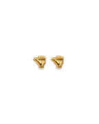 14K Yellow Gold Thumbsup Stud Earrings with Screw Back (ST-0899)