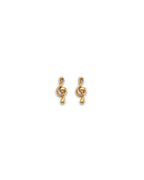14K Yellow Gold Musical Note Stud Earrings with Screw Back (ST-0900)