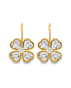 14K Yellow Gold CZ Wire Hook Stud Earrings (ST-0901)