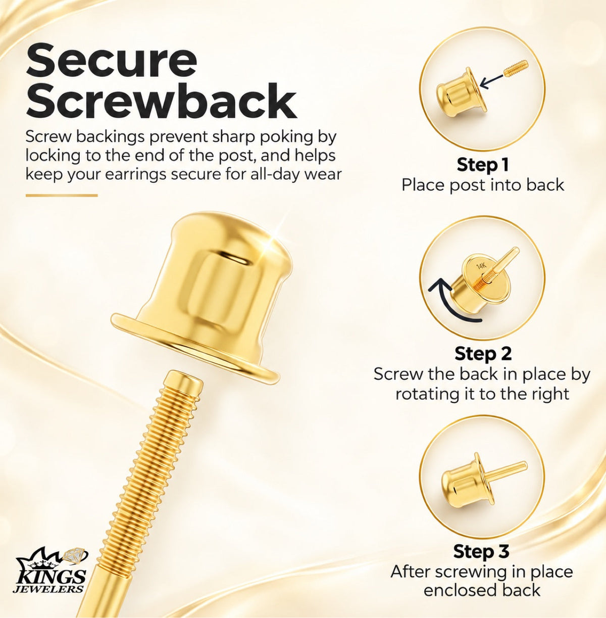 Secure screwback instructions