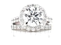 14K 5.00CT Certified Lab Grown Diamond Bridal Ring