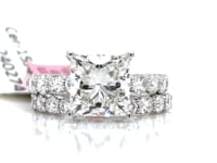 14K 6.00CT Certified Lab Grown Diamond Bridal Set
