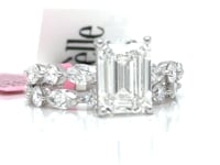14K 5.00 CT Lab Grown Diamond Bridal Set