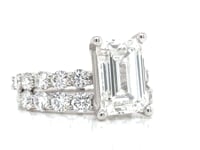 14K 6.00 CT Lab Grown Diamond Bridal Set